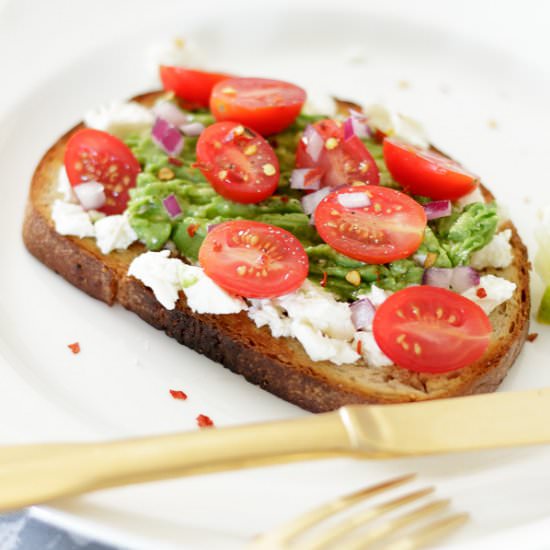 Guacamole Inspired Avocado Toast