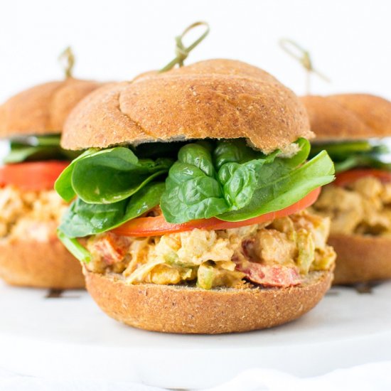 Tahini Chicken Salad Sandwiches