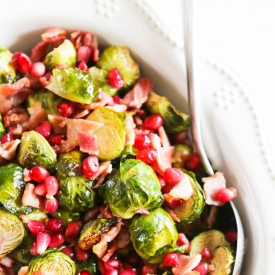 Bacon & Pomegranate Brussels Sprouts