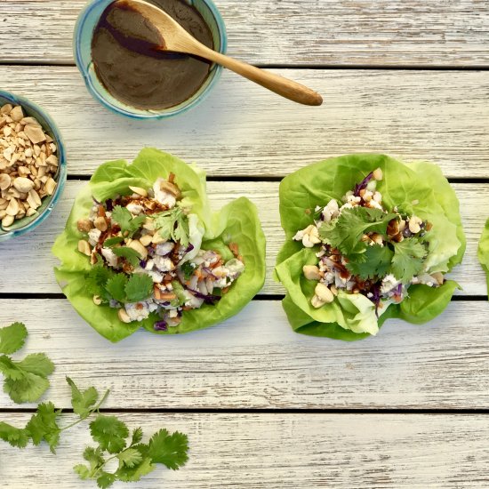 Vegetarian Tofu Lettuce Cups