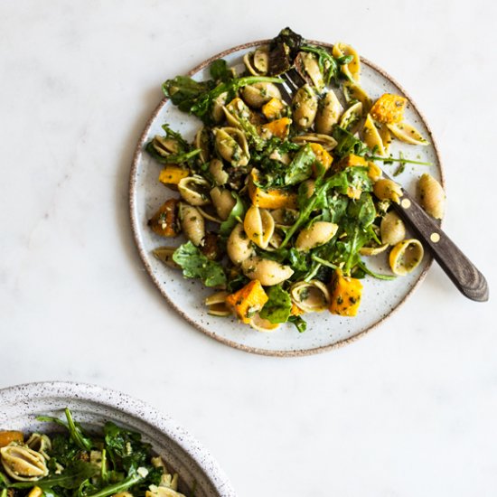 Roasted Butternut Pesto Pasta Salad