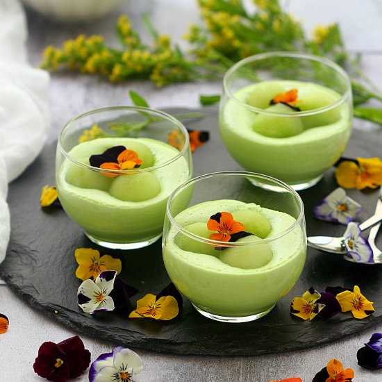 Honeydew Melon Mousse Cups