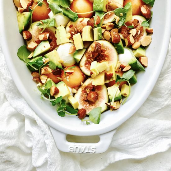 Fig, Melon & Mozzarella Salad