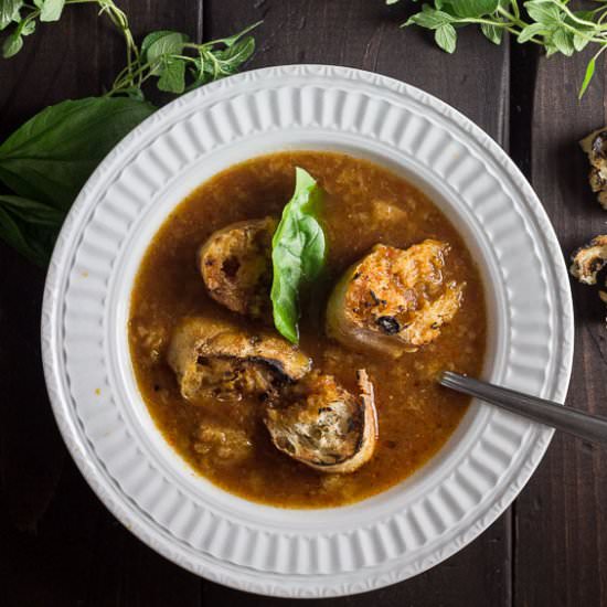 Roasted Tomato & Bread Soup