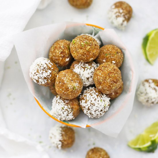 Nut Free Coconut Lime Energy Bites