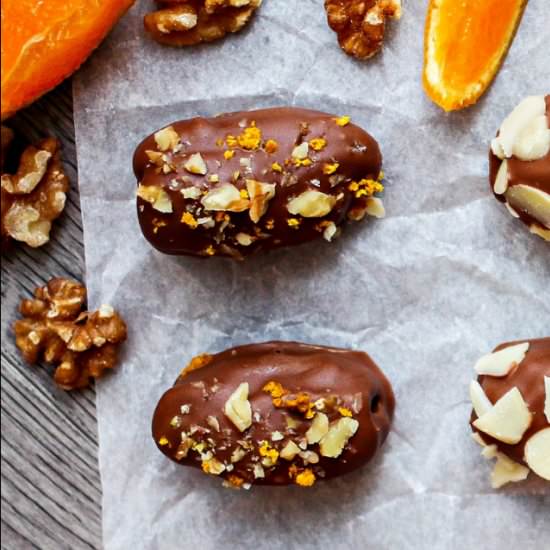 Orange & Walnut Chocolate Dates