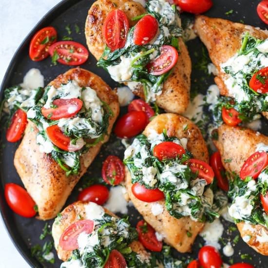 Chicken Florentine with Cream Sauce