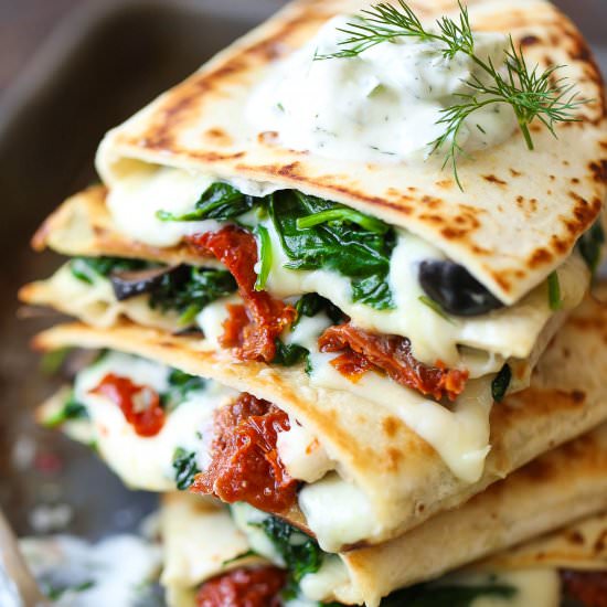 Greek Quesadillas