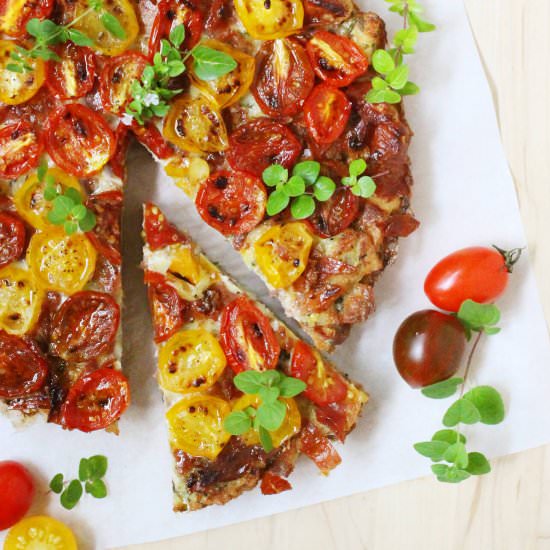 Bread Frittata with Cherry Tomatoes