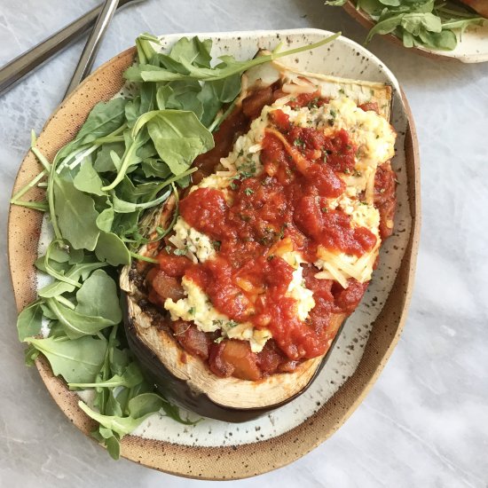 Stuffed Eggplant Boats