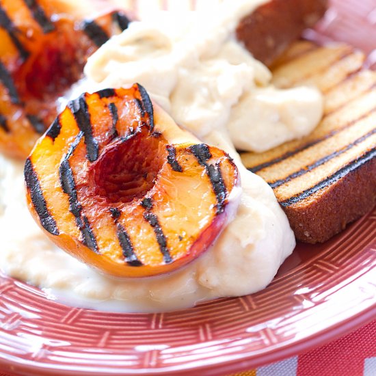 Peaches & Pound Cake & Panna Cotta