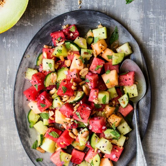 Asian watermelon salad