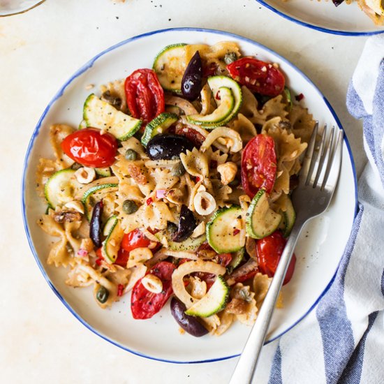 Caper veggie pasta