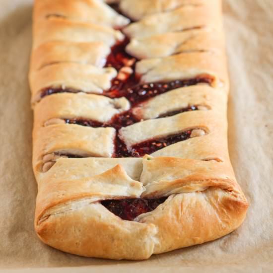 Vegan PB&J Bread Braid