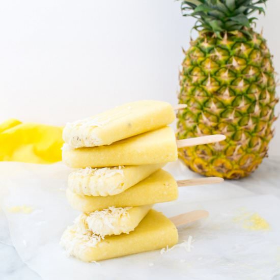 Piña Colada Popsicles