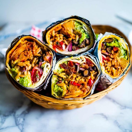 Epic Jackfruit Burritos [vegan]