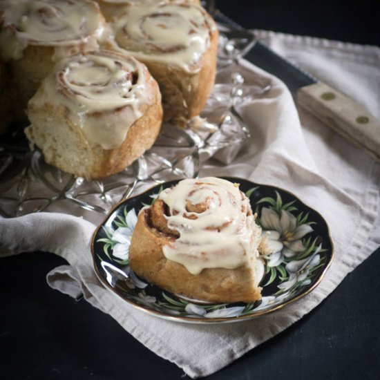 Caramel Iced Cinnamon Rolls