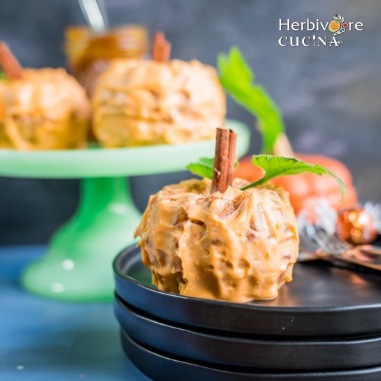 Eggless Mini Bundt Cake Pumpkins