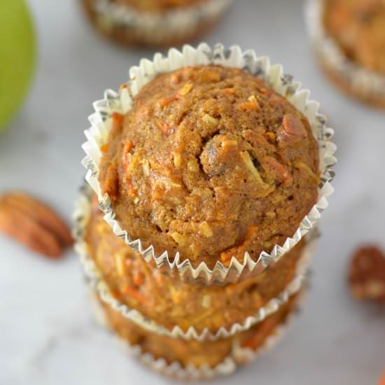 Carrot, Apple and Pecan Muffins