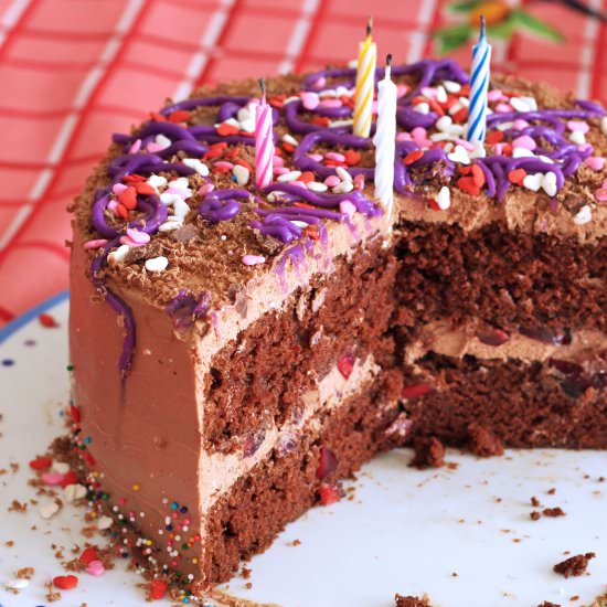 Sour Cream Chocolate Layer Cake