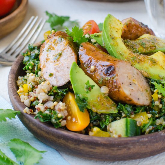 Spicy Sausage Avocado Salad