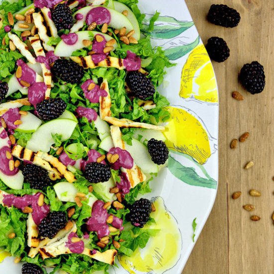 Salad Halloumi & Blackberry Dressing