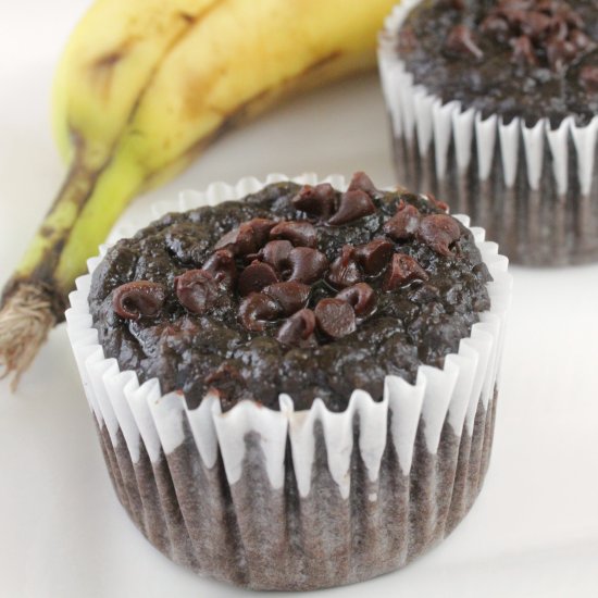 Low Carb Cocoa Banana Muffins