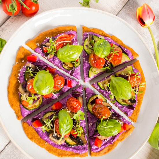 Veggie Pizza with Quinoa Crust