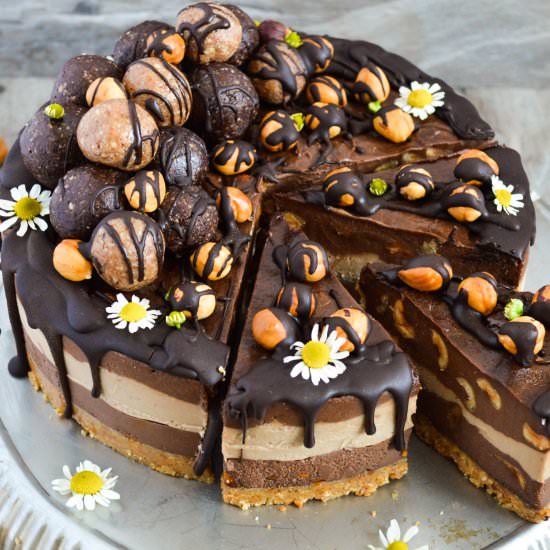 Chocolate, Hazelnut and Mocha Cheesecake