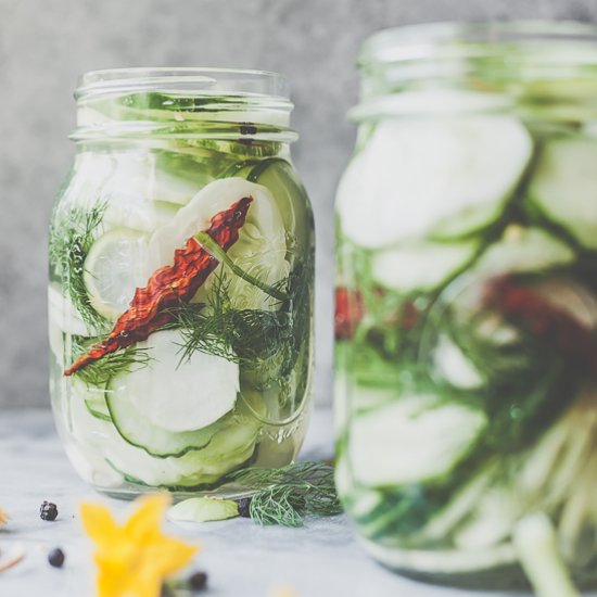 Super Quick Refrigerator Pickles