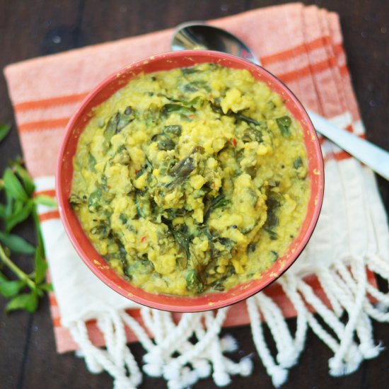 Leafy greens with lentils