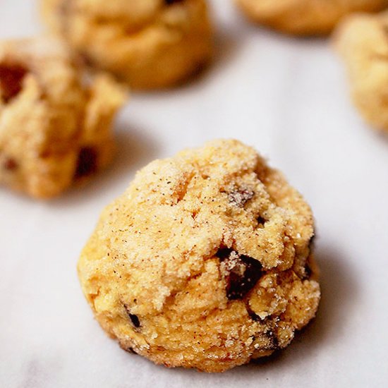 Baked chocolate chip hush puppies