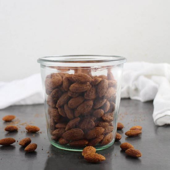 Garlicky Air Fryer Roasted Almonds