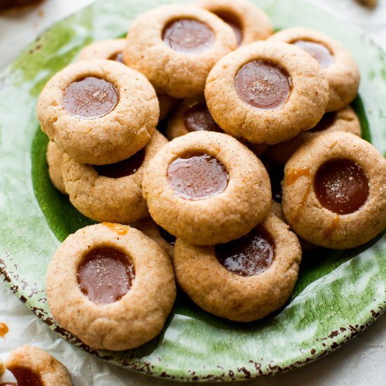 Caramel Apple Spice Thumbprints