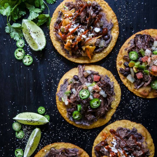 Korean Beef & Black Bean Chalupas