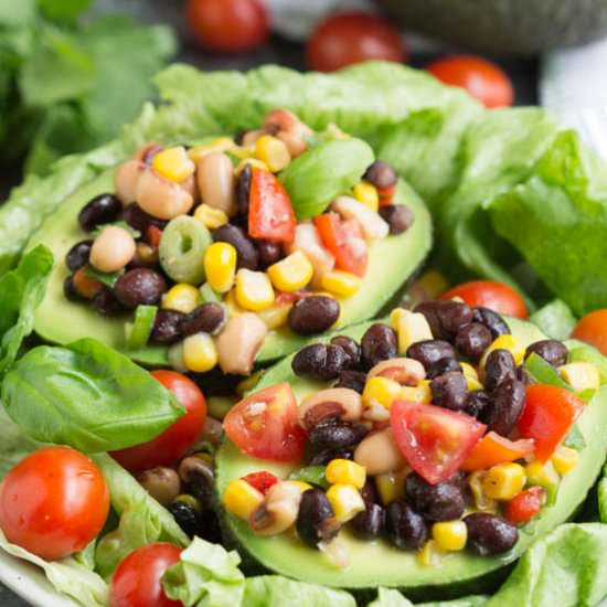 Black Eye Pea Salad Stuffed Avocado