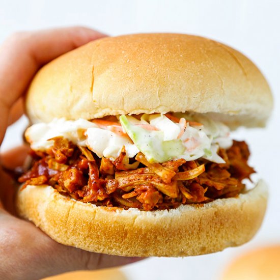 Barbecue Pulled Jackfruit Sandwich