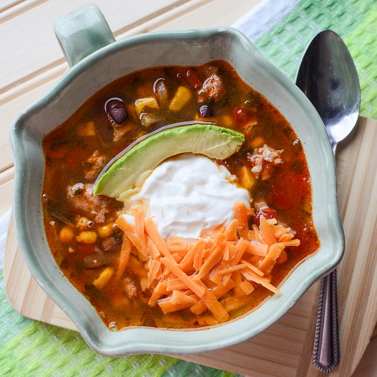 Slow Cooker Chicken Taco Soup