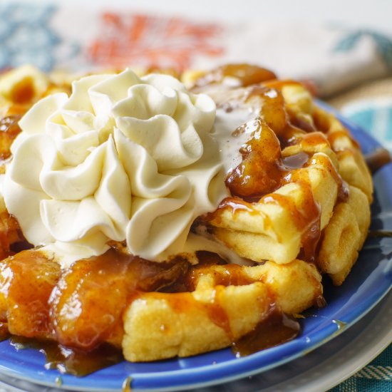 Caramelized Banana Waffles