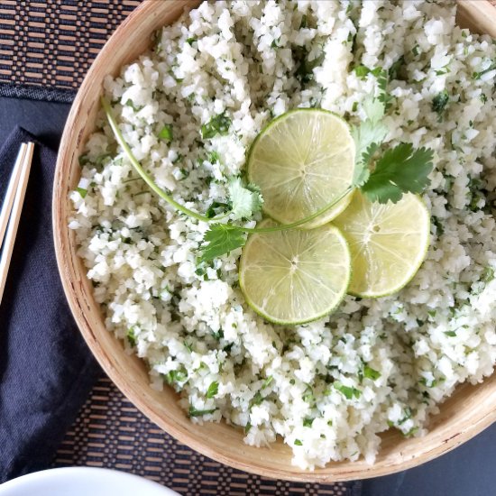 Easy Cilantro Lime Cauliflower Rice