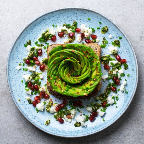 Avocado on Toast with Pesto