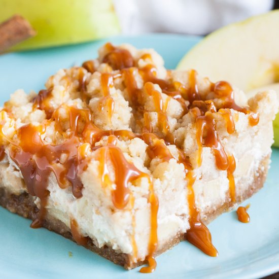 Caramel Apple Cheesecake Bars