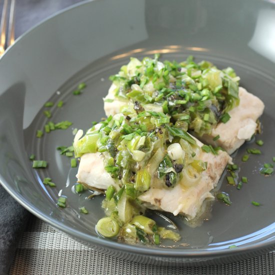 Steamed Cod with Seaweed Butter