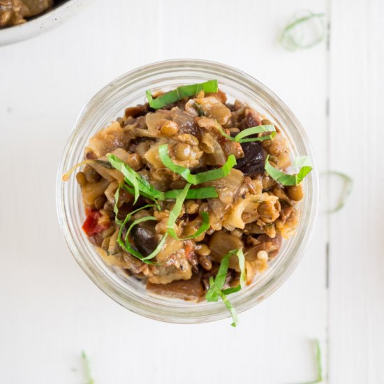 Eggplant Caponata Picnic Jars