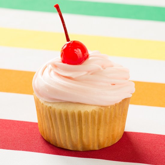 Maraschino Cherry Cupcakes