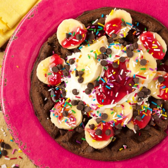 Banana Split Waffles