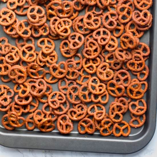 crunchy honey mustard pretzels