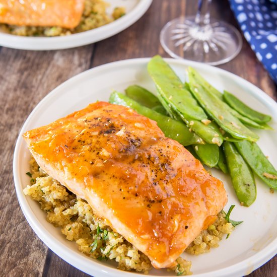 Easy Apricot Glazed Salmon