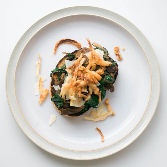 Wild Mushroom & Swiss Chard Toast