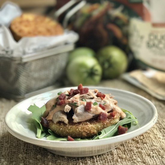 Fried Green Tomatoes with Duck